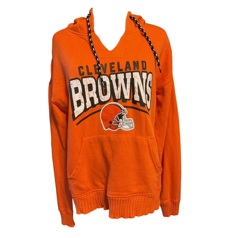 NFL Teens Cleveland Browns Orange Hoodie. Size Large